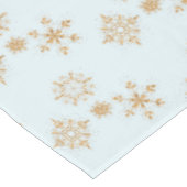 Gold Snowflake op het Frosty Blue-kerstpatroon Tafelkleed (Gekanteld)