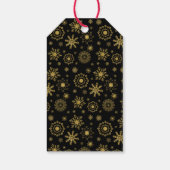 Gold Snowflake Ornament Holiday Gift Labels Cadeaulabel (Achterkant)