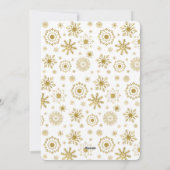 Gold Snowflake Ornament kerstfeestdag Kaart (Achterkant)