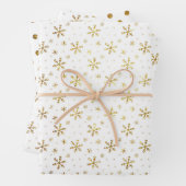 Gold Snowflake Pattern Inpakpapier Vel (In situ)