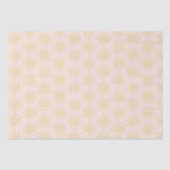 Gold Snowflake Pattern op Roze Tissuepapier (Voorkant)