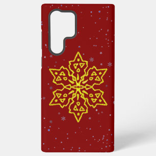 Gold Snowflake Samsung Galaxy Hoesje