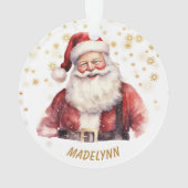 Gold Snowflake Santa Claus Kid's Christmas (dos)