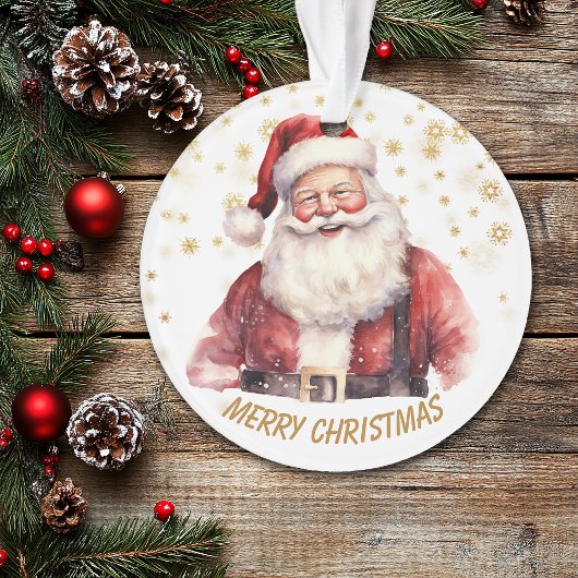 Gold Snowflake Santa Claus Kid's Christmas