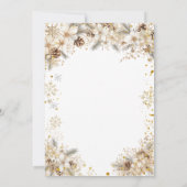 Gold Snowflake Snow in Love Winter Bridal Shower Kaart (Achterkant)