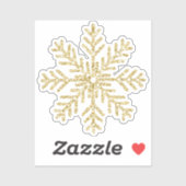 Gold Snowflake Sticker (Vel)