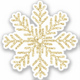 Gold Snowflake Sticker