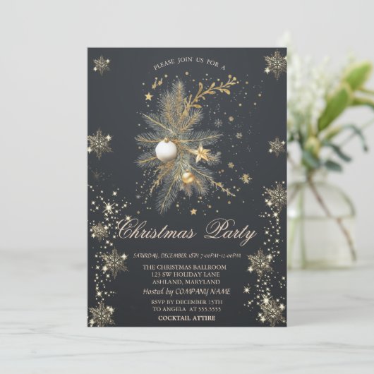 Gold Snowflakes, Ball Branch Company Kaart (Staand voorkant)