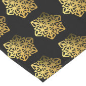 Gold Snowflakes Black Table Runner Korte Tafelloper (Hoek)