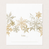 Gold Snowflakes Mariage d'hiver Elégante carte de  (Extérieur déplié)