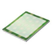 Gold Snowflakes op Emerald Notitieblok (Gedraaid)