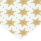 Gold Snowflakes op witte achtergrond Korte Tafelloper (Hoek)