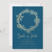 Gold Snowflakes Wedding Engagement Round Photo (Voorkant)