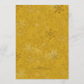 Gold Snowflakes White Christmas Dinner Menu (Dos)