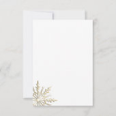Gold Snowflakes Winter Wedding Save the Date (Achterkant)