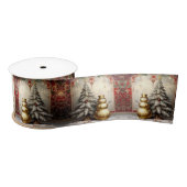 Gold Snowman Christmas Tree Holiday Satin Lint (Spoel)