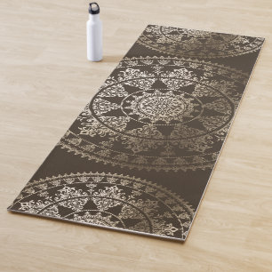 Gold Solar Mandala Yoga Mat   Aangepaste kleur