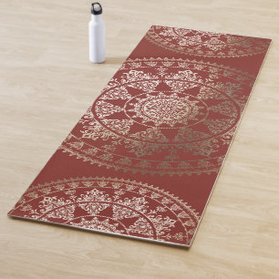 Gold Solar Mandala Yoga Mat   Aangepaste kleur