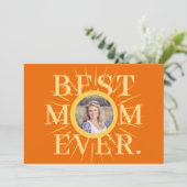 Gold soleil maman multi photo carte mère de fête (Debout devant)