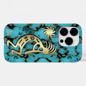 Gold Southwest Kokopelli iPhone/iPad case (Achterkant (horizontaal))