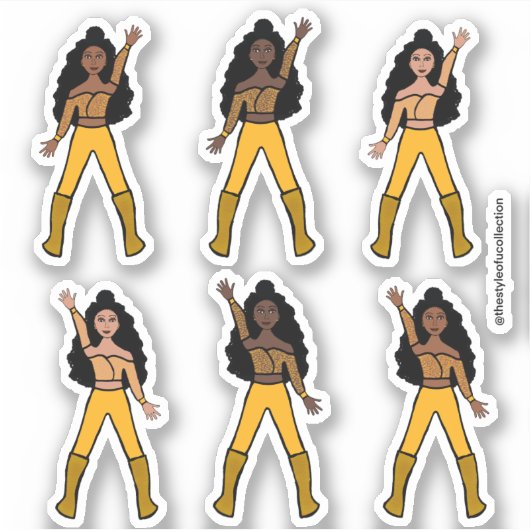 Gold Spark Dancer Stickers (Voorkant)