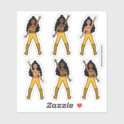 Gold Spark Dancer Stickers (Vel)