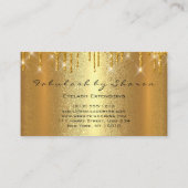 Gold Spark Makeup Artist Lashes Extension Visitekaartje (Achterkant)