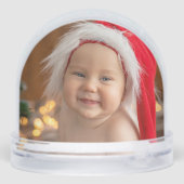 Gold Sparkings Joyeux Noël Photo Snow Globe (Arrière)