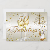 Gold Sparkle 50 & Fabuleuse Invitation Anniversair (Devant)