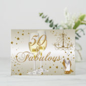 Gold Sparkle 50 & Fabuleuse Invitation Anniversair (Debout devant)