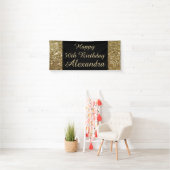 Gold Sparkle 50th Birthday Party Banner (Insitu)