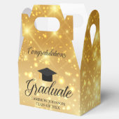 Gold Sparkle Afstuderen chique afstudeerfeest Bedankdoosjes (Geopend)
