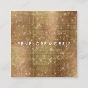 Gold Sparkle Beauty Stylist Square Visitekaartje
