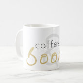 Gold Sparkle Café et livres Coffee Mug (Devant gauche)