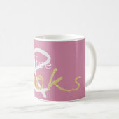 Gold Sparkle Café et livres Coffee Mug (Devant droit)