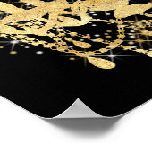 Gold Sparkle Chandelier Poster (Hoek)