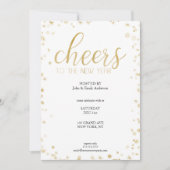 Gold Sparkle Cheers to the New Year Holiday Kaart (Voorkant)