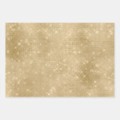 Gold Sparkle Christmas Black Stripes Ornament Bow Inpakpapier Vel (Voorkant)