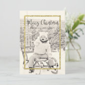 Gold Sparkle Christmas Kaarten (Staand voorkant)