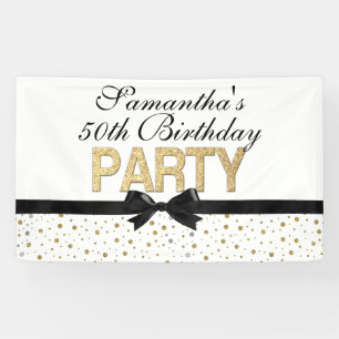 Gold Sparkle Confetti 50th Birthday Party Spandoek