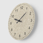 Gold Sparkle Faux Glitter Grote Klok (Hoek)