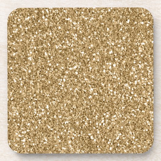 Gold Sparkle Glitter Bier Onderzetter (Voorkant)