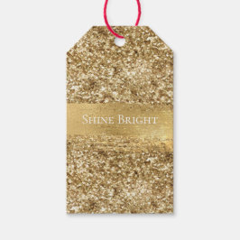 Gold Sparkle Glitter Cadeaulabel