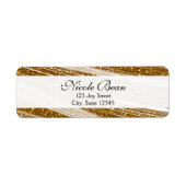 Gold Sparkle Glitter en White Custom Adresetikette Etiket (Voorkant)