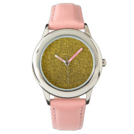 Gold Sparkle Glitter Horloge