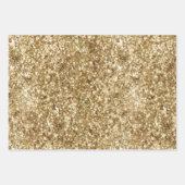 Gold Sparkle Glitter Inpakpapier Vel (Voorkant 2)
