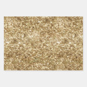 Gold Sparkle Glitter Inpakpapier Vel (Voorkant)