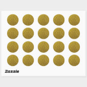 Gold Sparkle Glitter Ronde Sticker (Vel)
