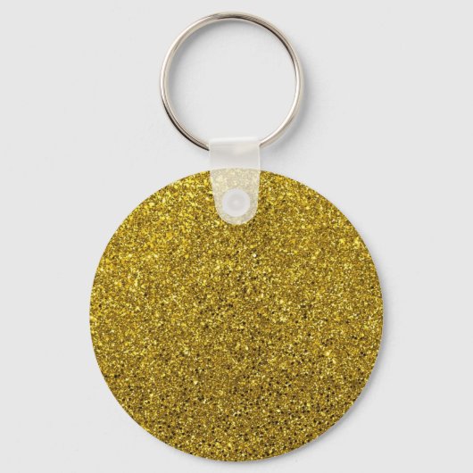 Gold Sparkle Glitter Sleutelhanger (Voorkant)