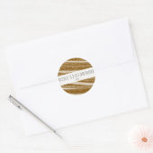Gold Sparkle Glitter & White Party Favor Stickers (Envelop)